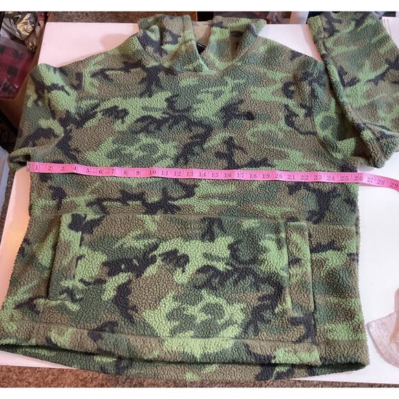 The North Face Fleece Camo Hoodie Sze Large Kangaroo Pocket - Picture 4 of 6